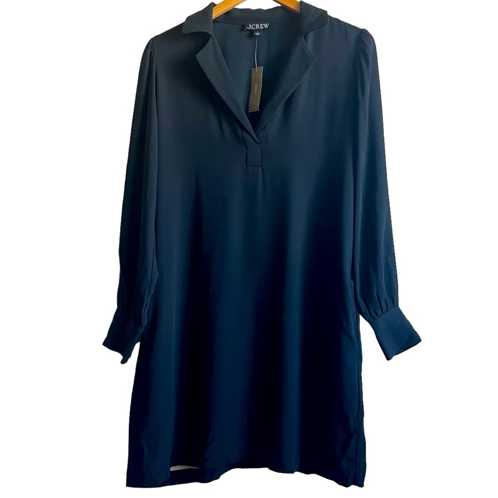 J.Crew NWT Size Small Black Shift Sheath Dress Viscose/Acetate
